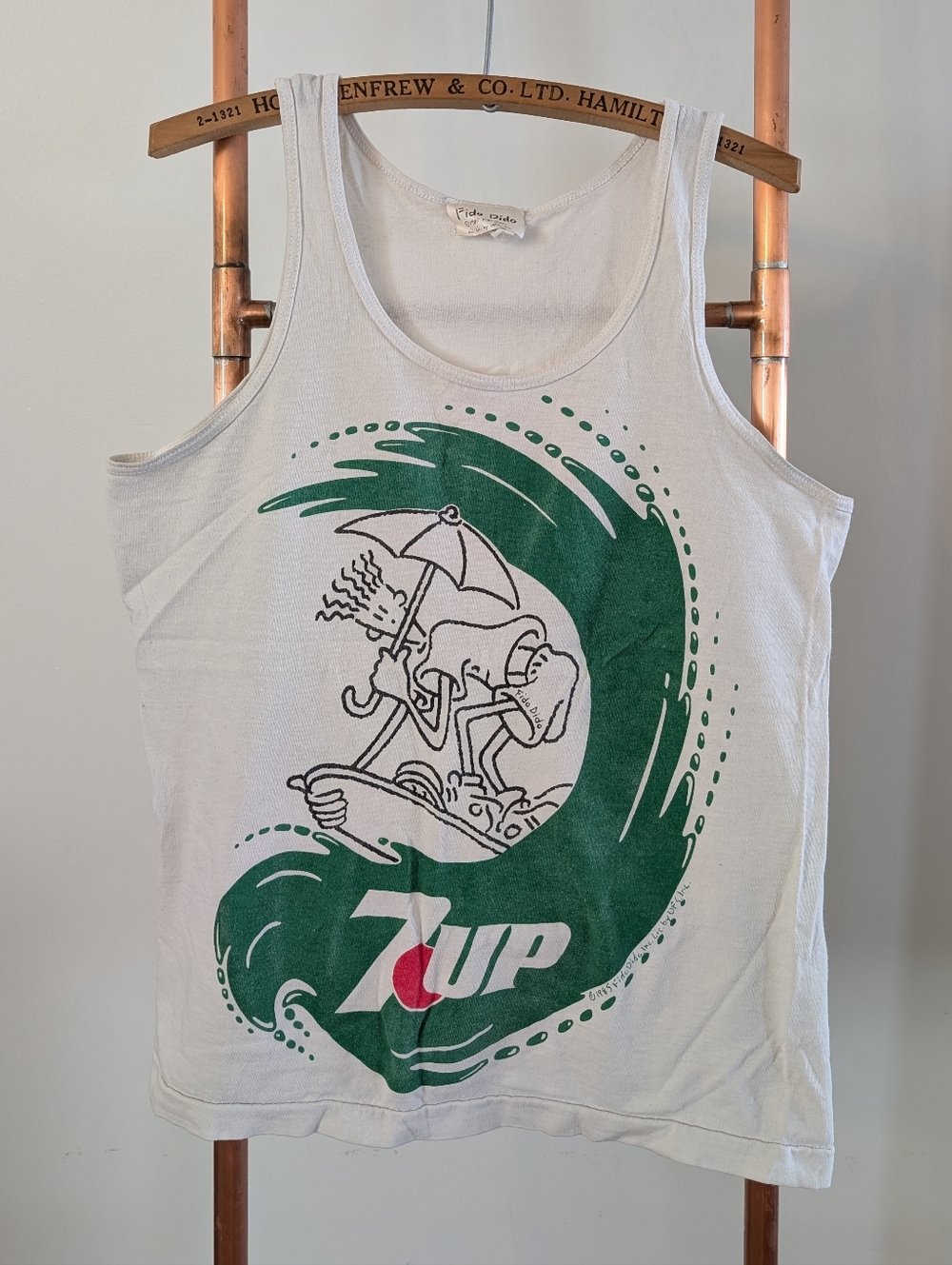 1985 Fido Dido 7Up Surf Tank Top *ULTRA RARE* in Amazing Condition